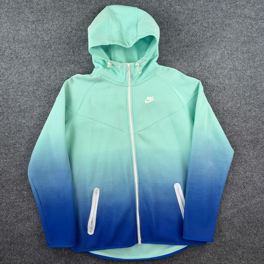 Nike Tech Fleece Windrunner Full Zip Hoodie Mens XL Blue Ombre Jacket 647469